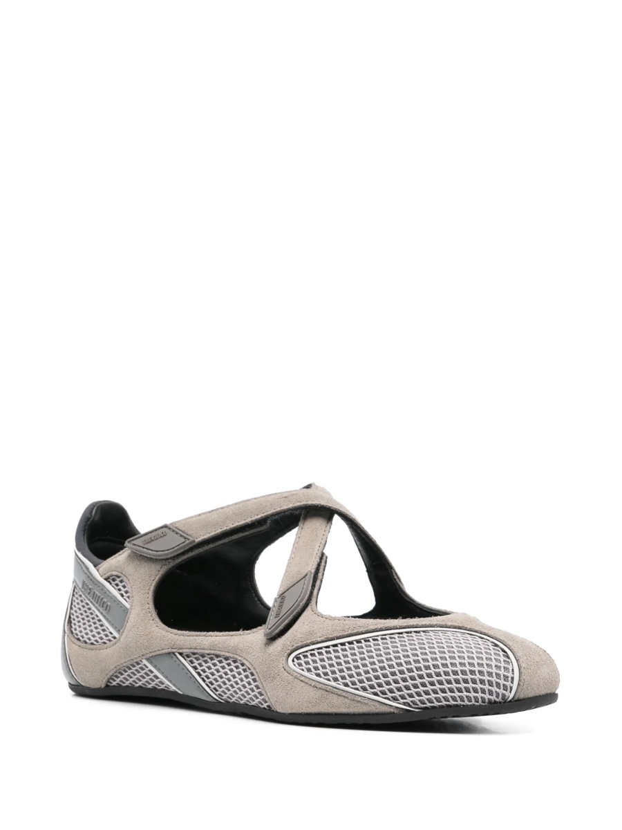 Sneakers THE ATTICO gri din material textil si piele intoarsa - Img 2