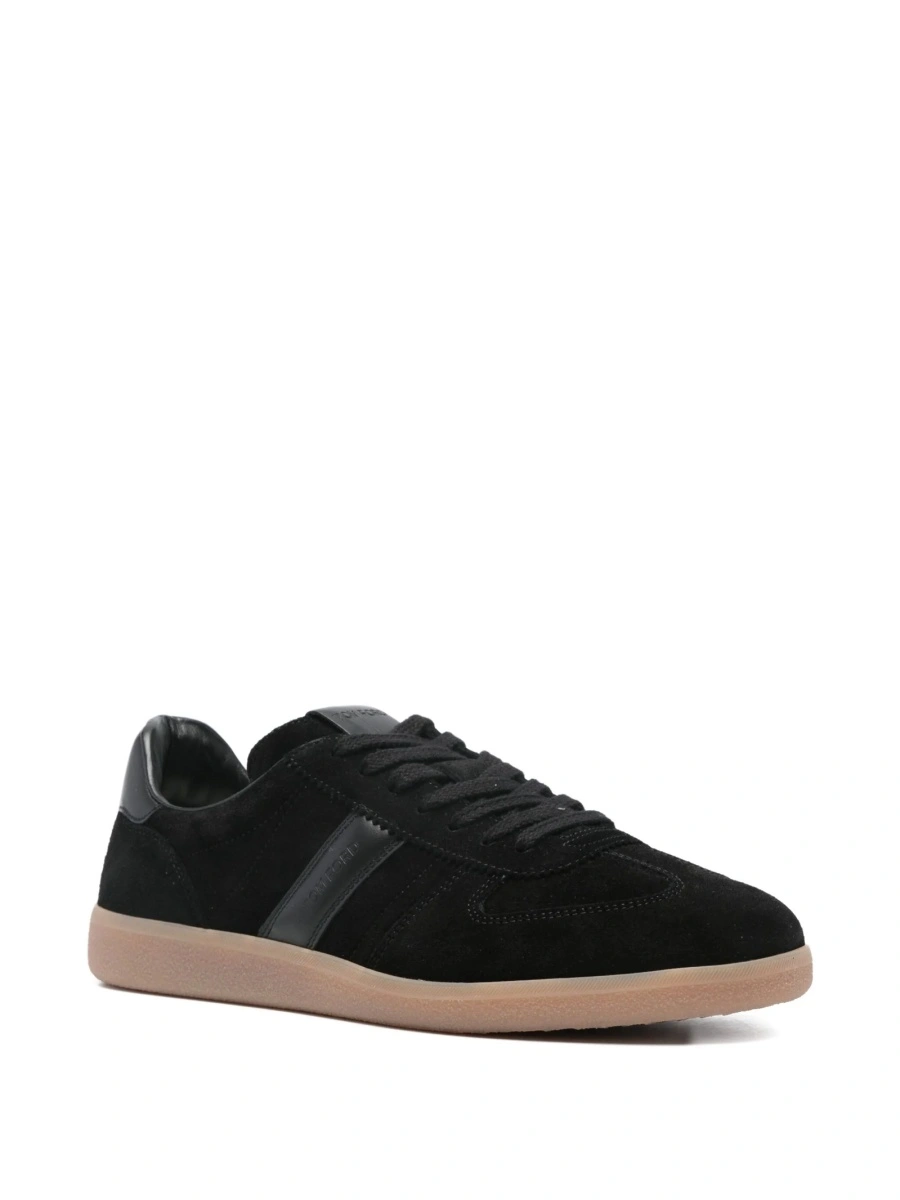 Sneakers Tom Ford negri din piele intoarsa si piele - Img 2