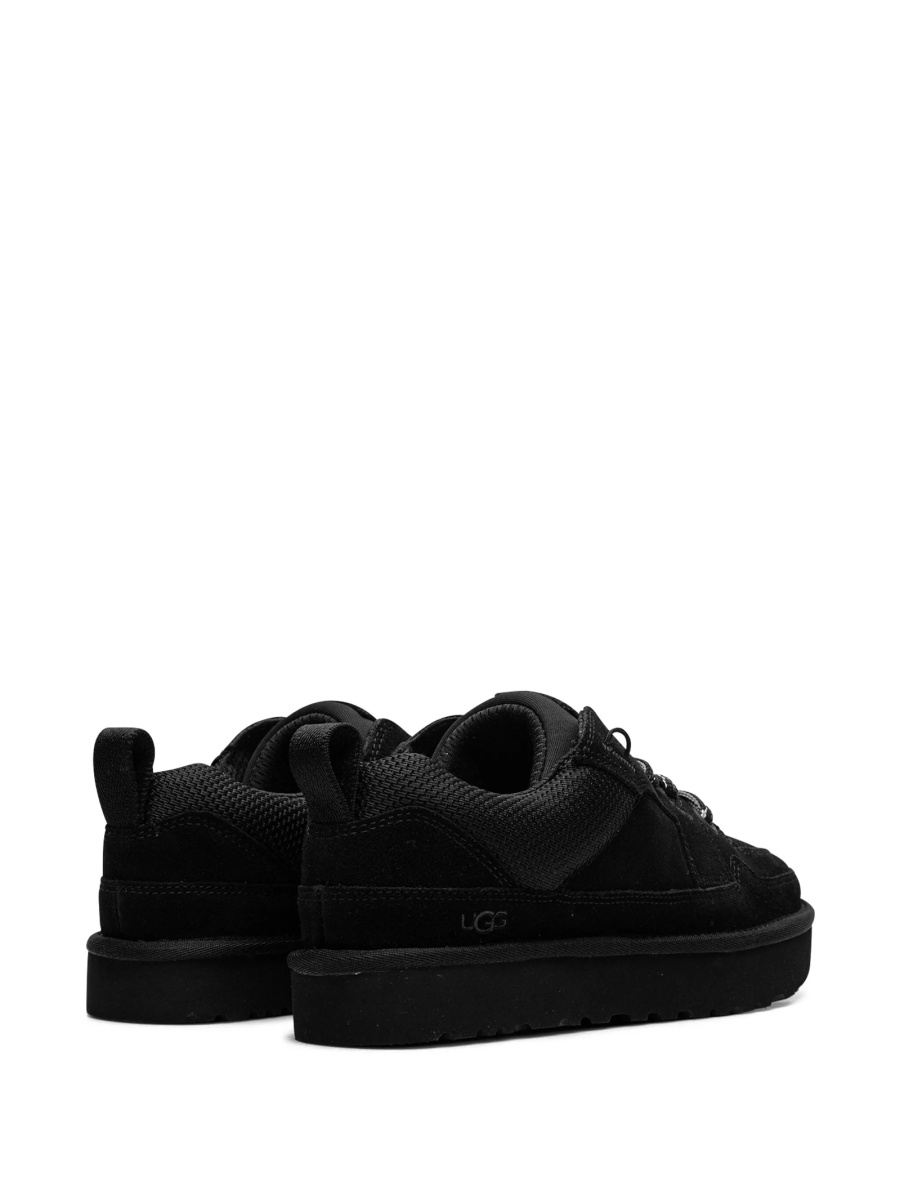 Sneakers UGG negri din material textil si piele intoarsa - Img 3