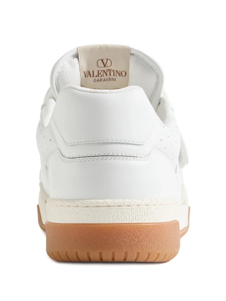 Sneakers Valentino Garavani albi din piele - Img 3