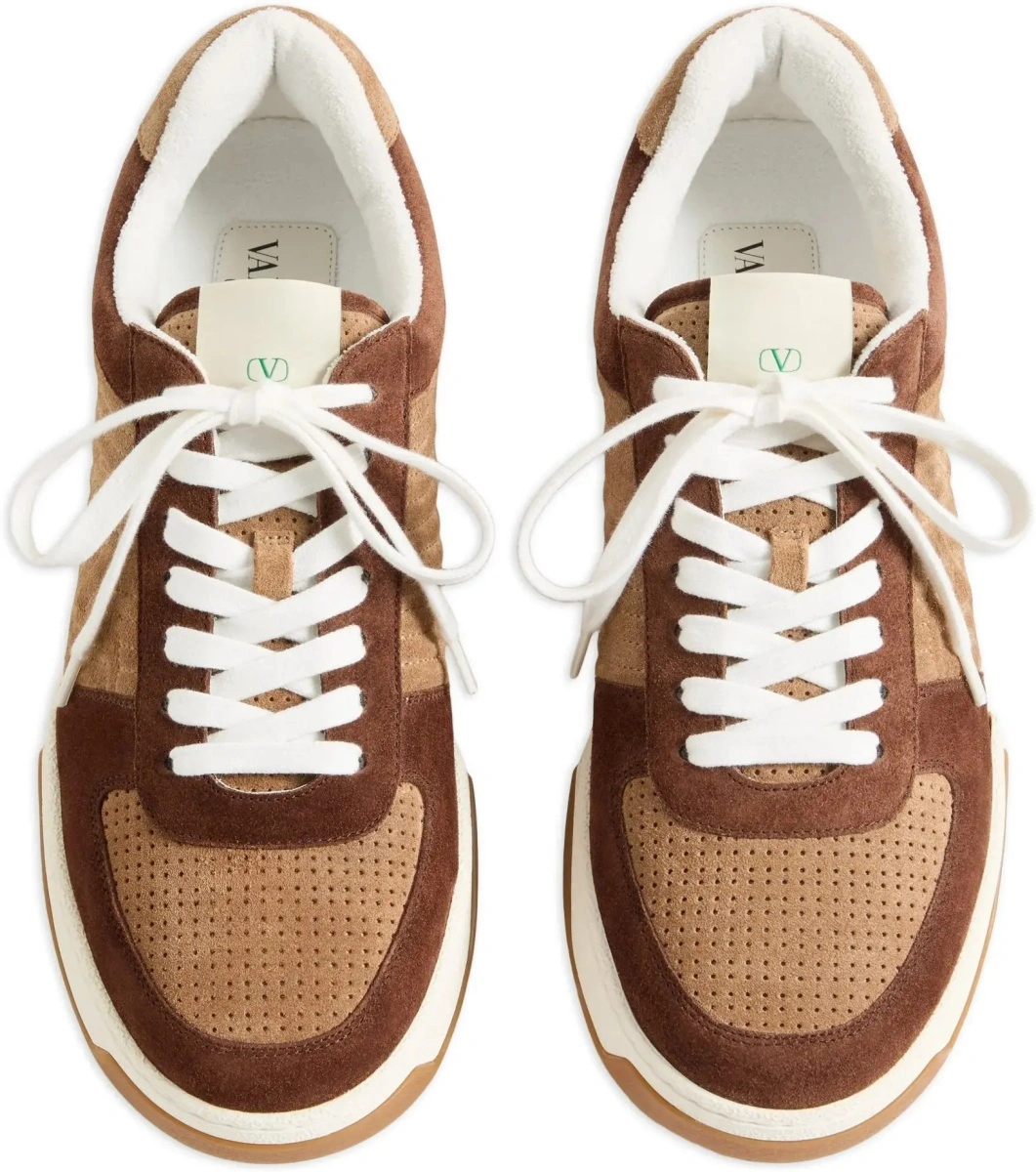 Sneakers Valentino Garavani multicolor din piele intoarsa si nappa - Img 6