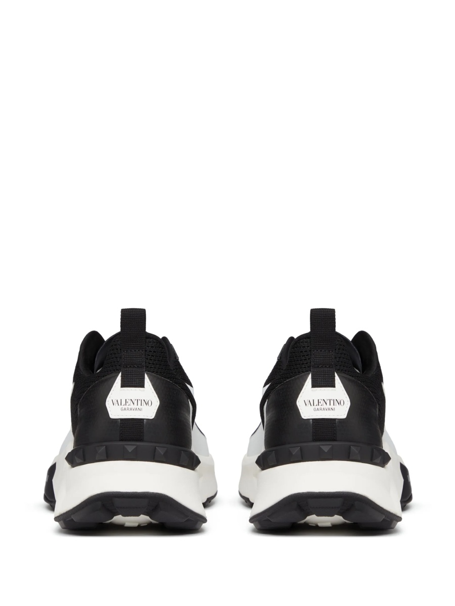 Sneakers Valentino Garavani Rockstud negri din vascoza si piele - Img 3