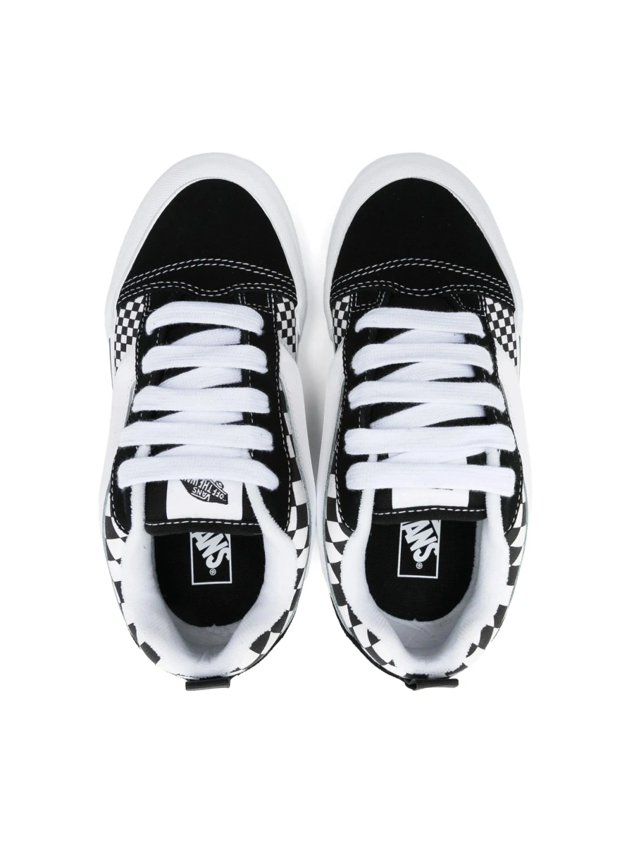 Sneakers Vans albi din cauciuc si material textil - Img 3
