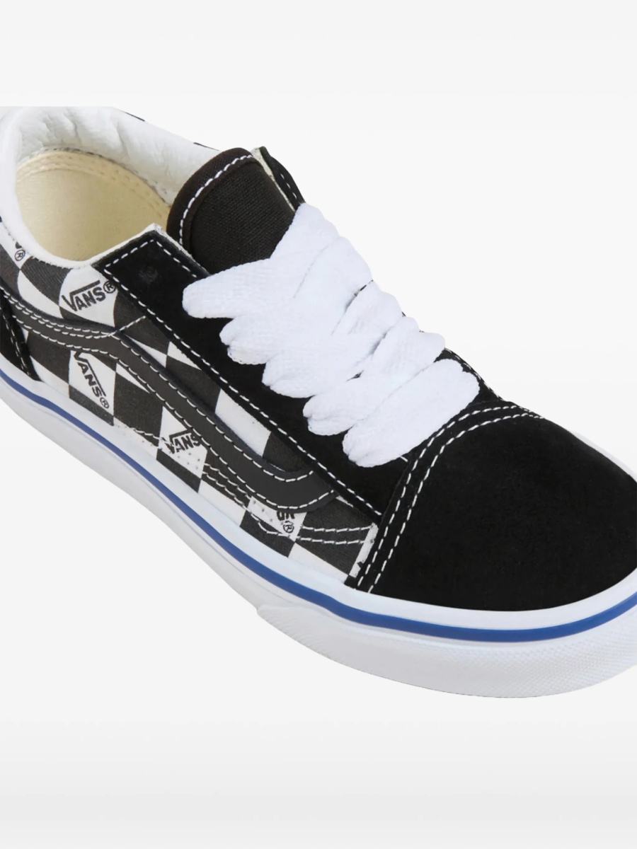Sneakers Vans negri din piele si piele intoarsa - Img 4