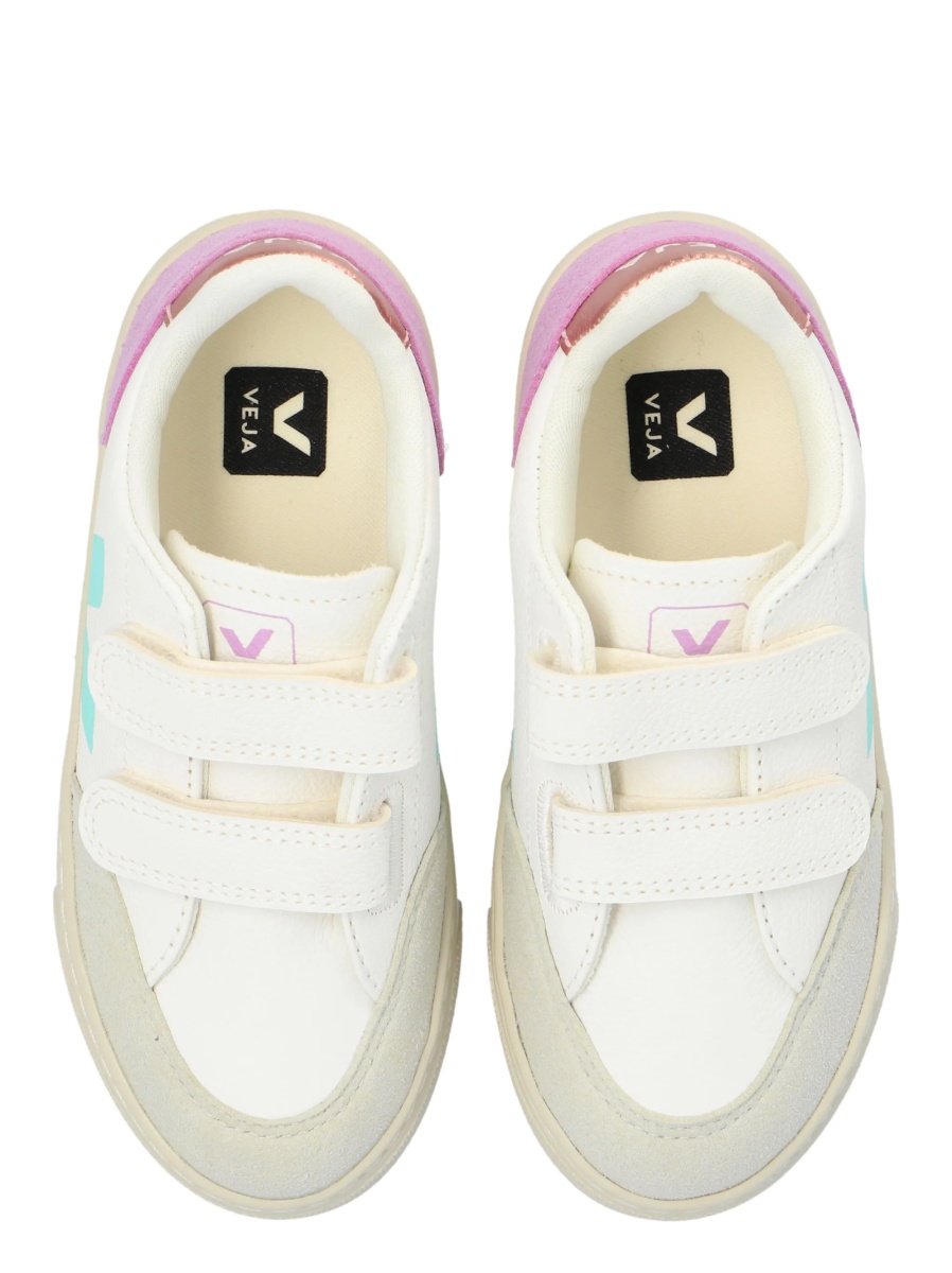 Sneakers VEJA albi din piele si piele intoarsa - Img 4