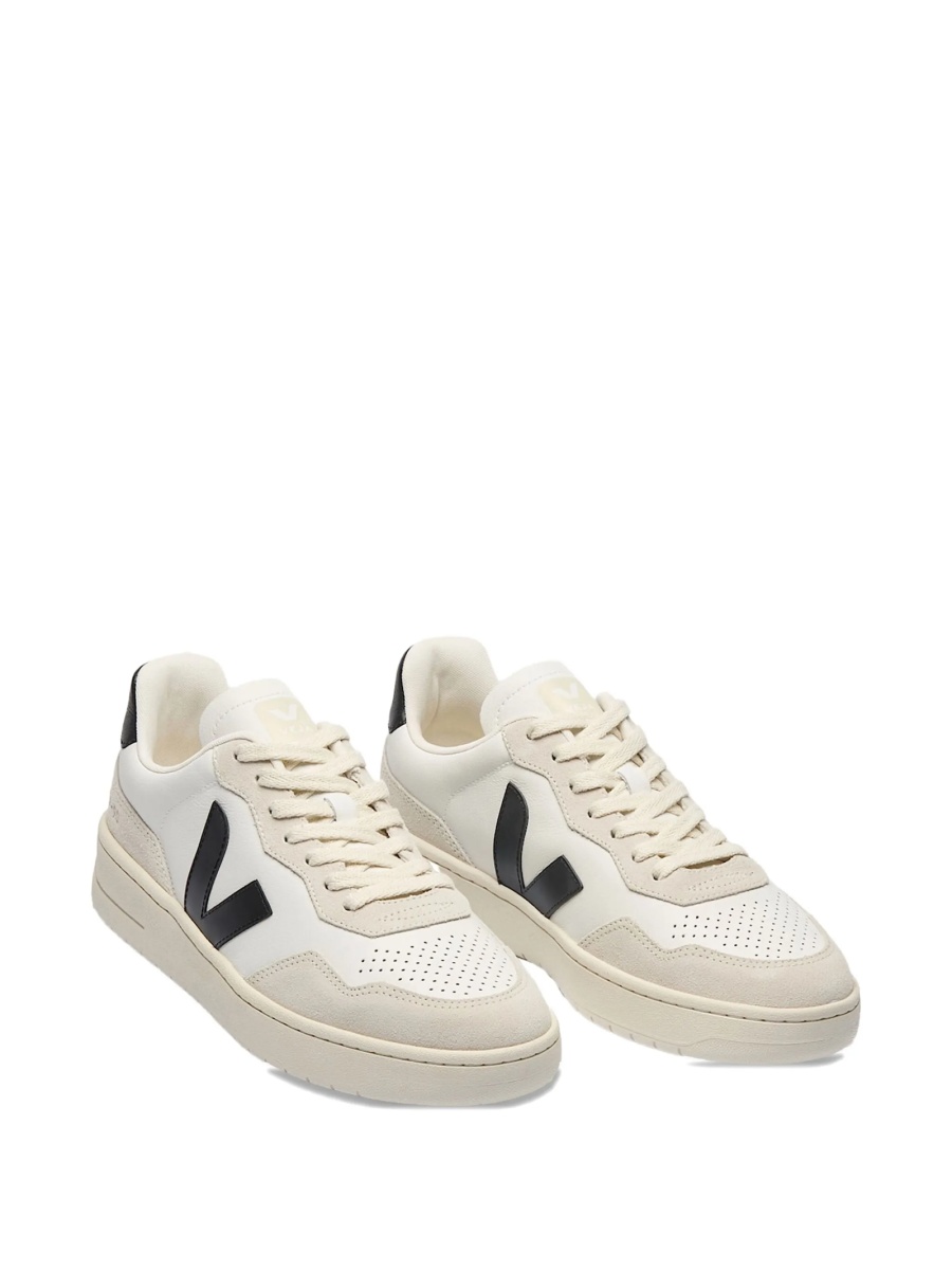 Sneakers VEJA albi din piele si piele intoarsa - Img 2