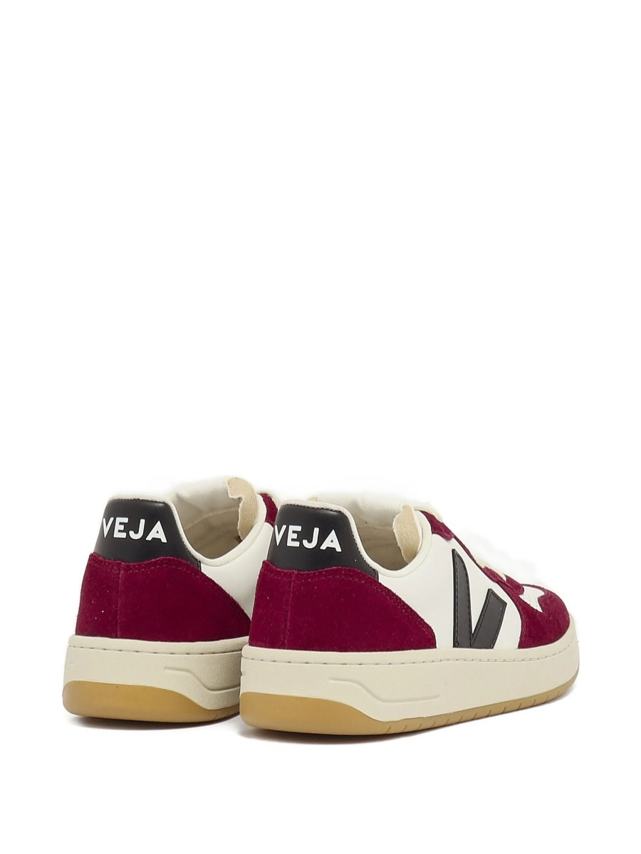 Sneakers VEJA rosii din piele si piele intoarsa - Img 4