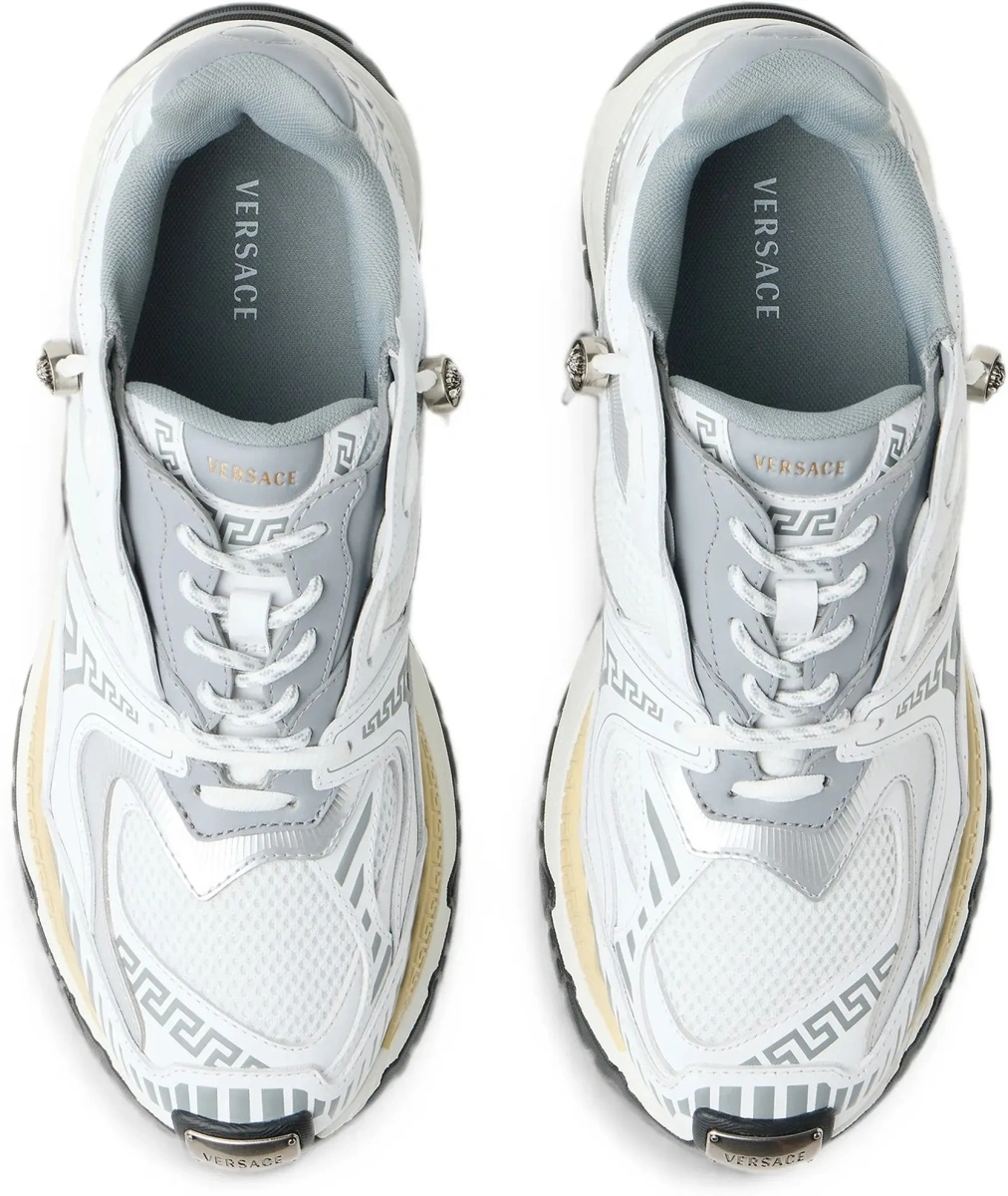 Sneakers Versace multicolor din mesh si piele - Img 7