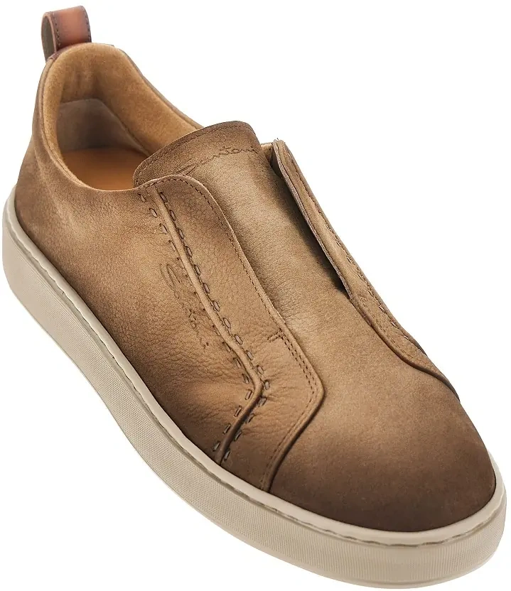 Sneakers Vintage effect leather slip-on sneakers - Img 2