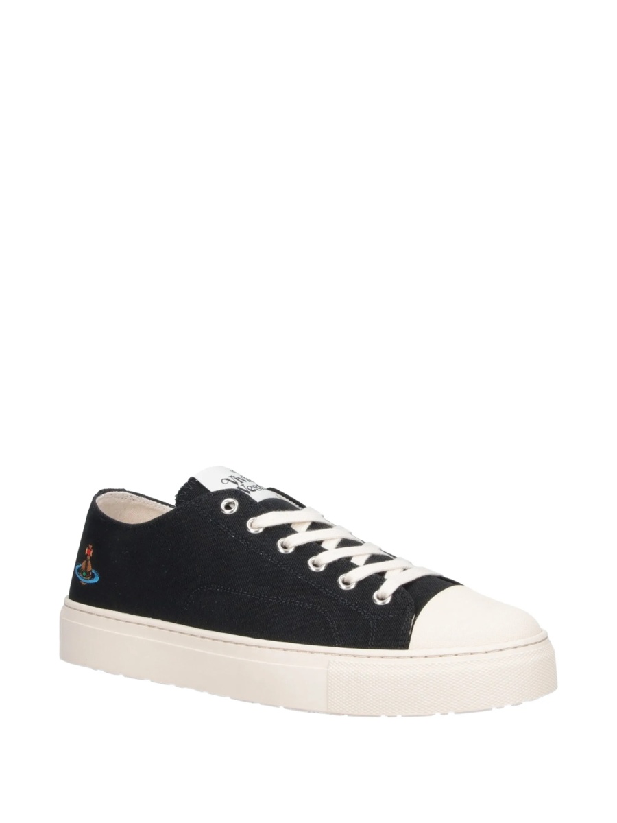 Sneakers Vivienne Westwood negri din material textil - Img 2
