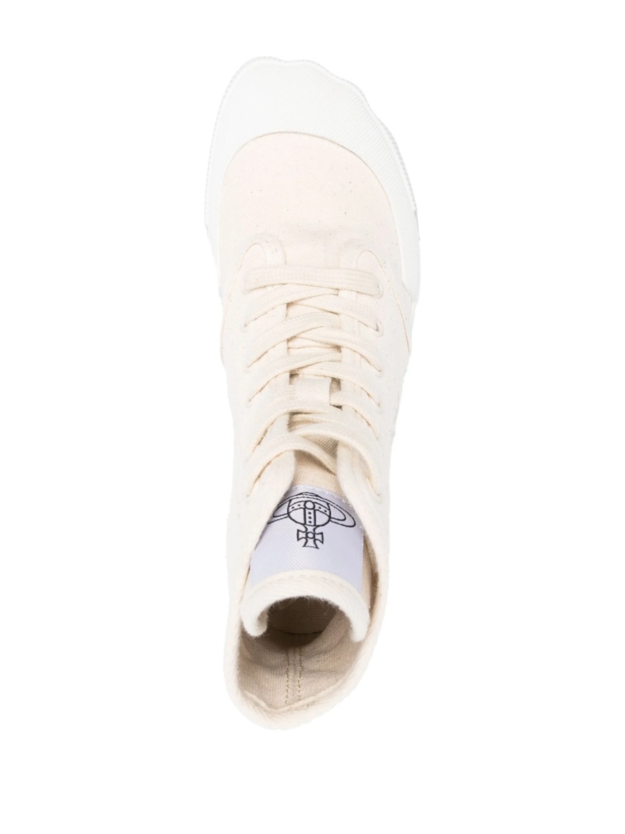 Sneakers Vivienne Westwood neutri din material textil - Img 4