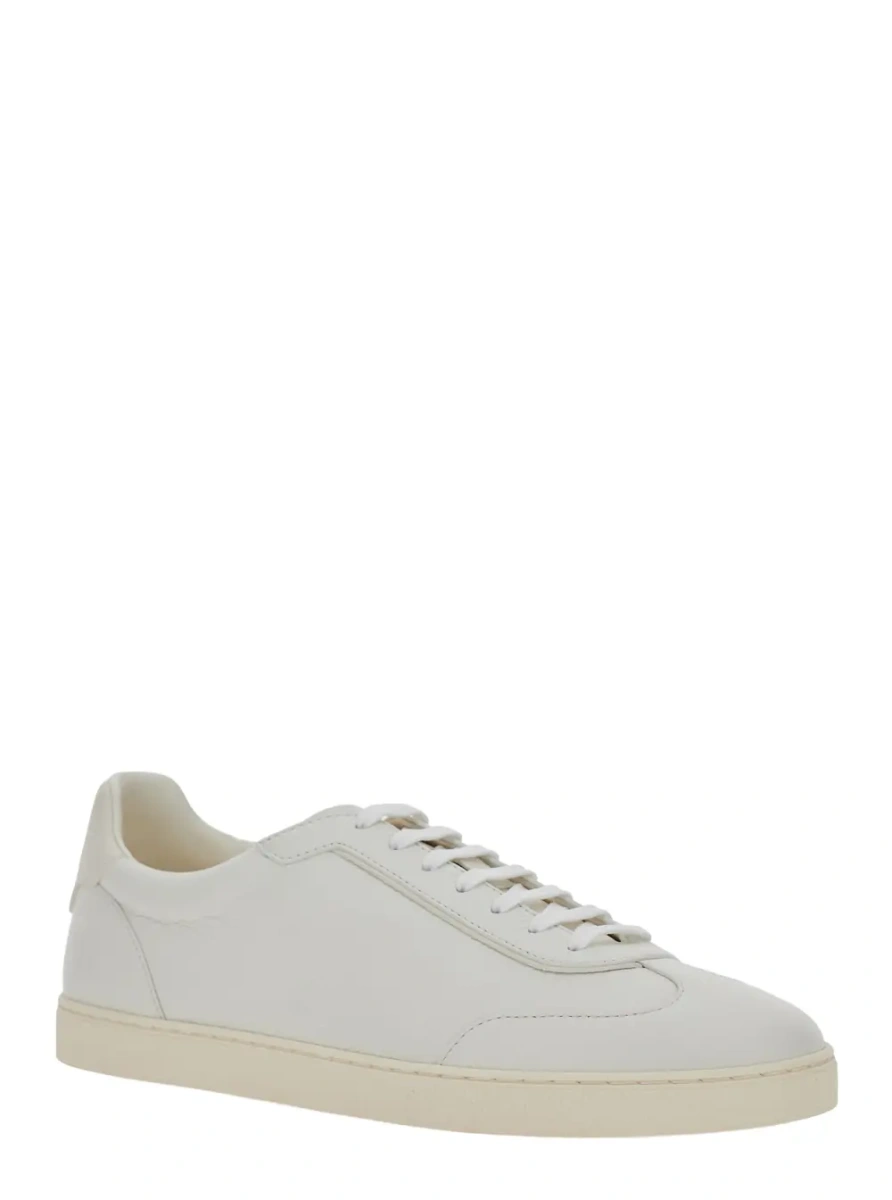 Sneakers White sneakers with embossed logo on the back in leather men - Img 2
