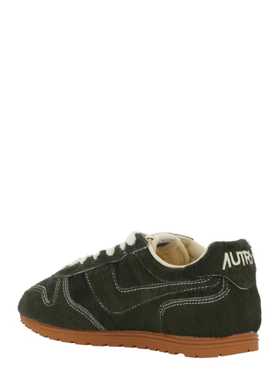 Sneakers 'Windspin' Green Low Top Sneakers with Logo Patch on the Tongue and Logo lettering on the Heel in Suede for Women - Img 3