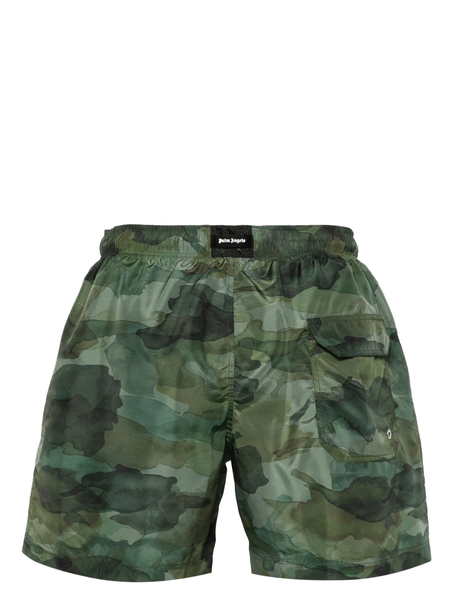 Sort de baie Palm Angels verde din polyester - Img 2