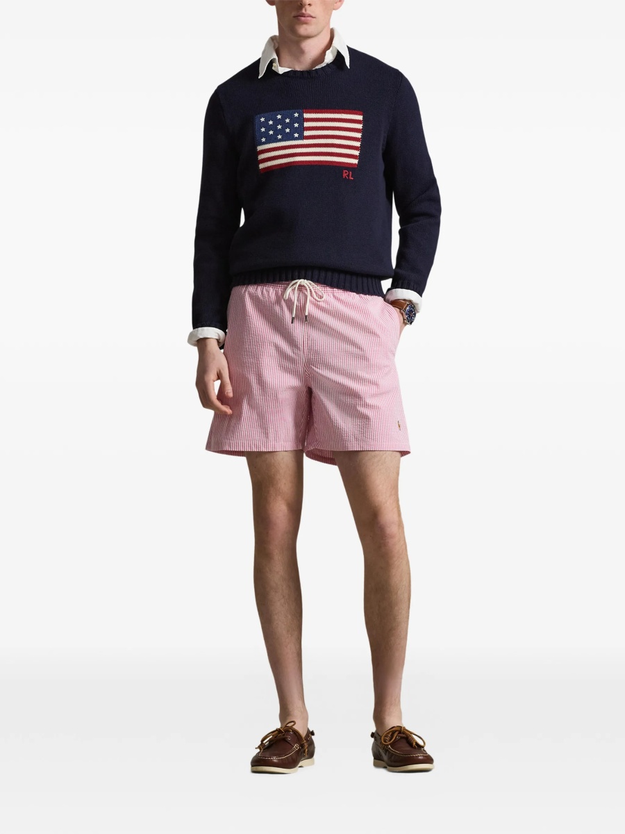 Sort de baie Ralph Lauren roz din poliester reciclat si bumbac - Img 2