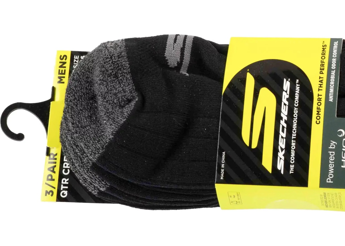 Sosete 3pk Mens 1/2 Terry Qtr Crew Socks - Img 3