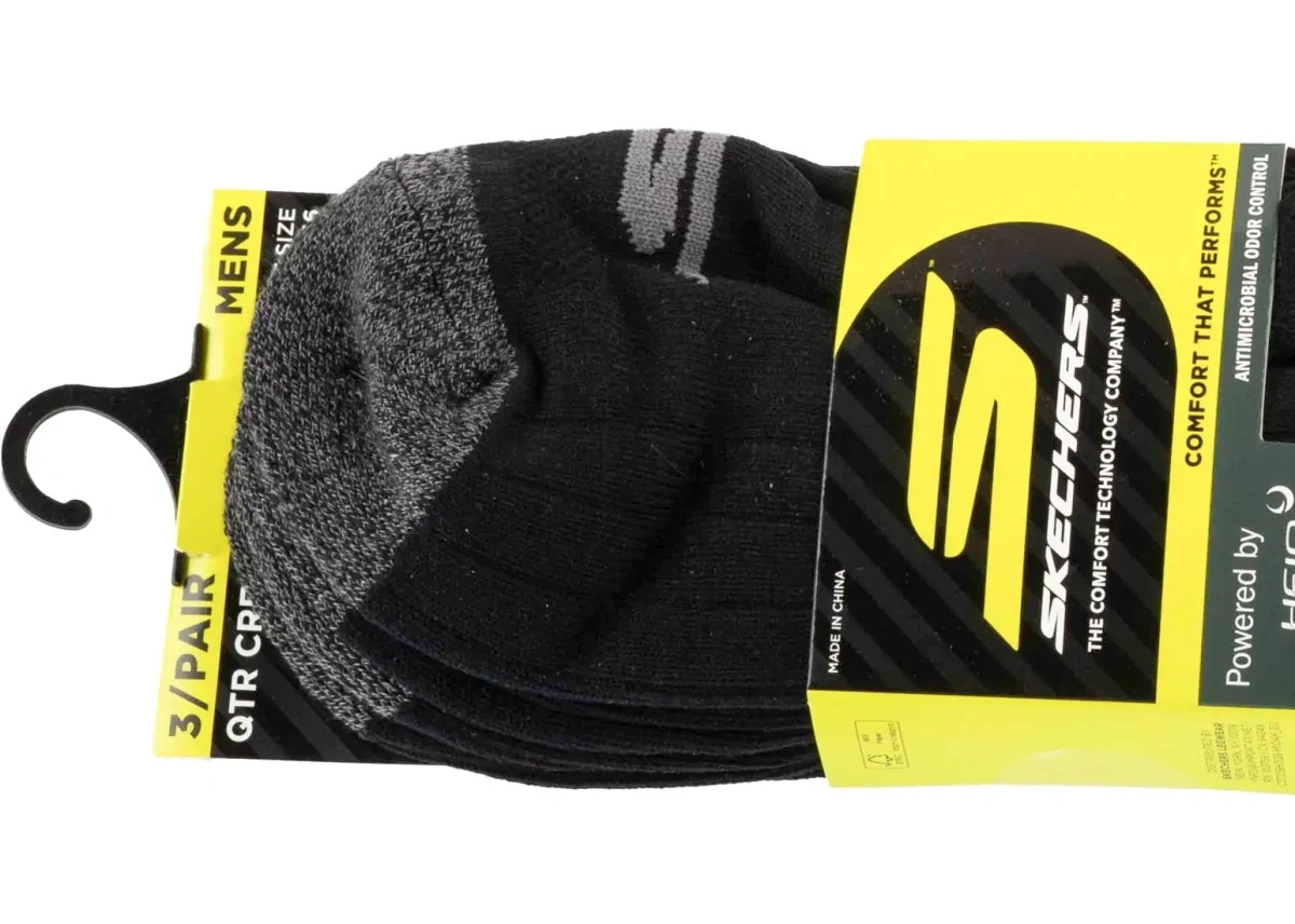 Sosete 3pk Mens 1/2 Terry Qtr Crew Socks - Img 3