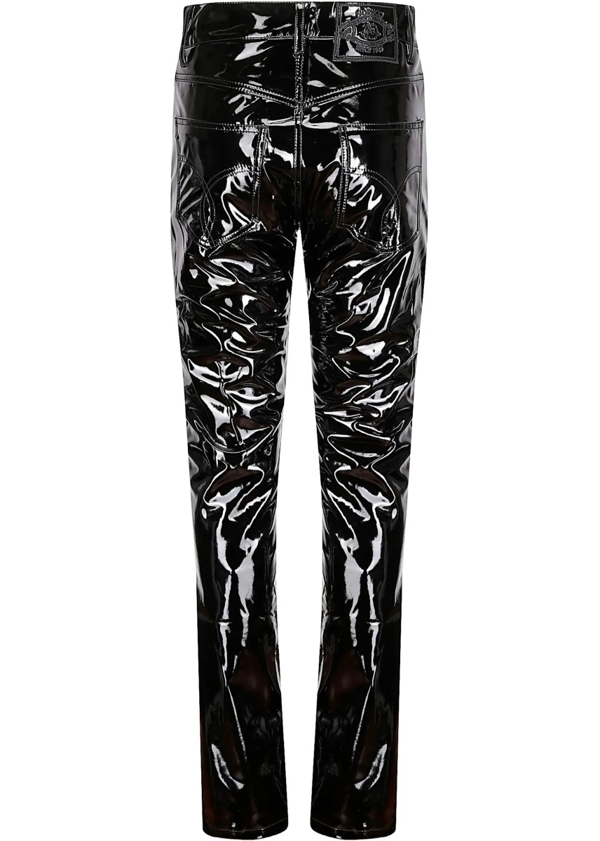 Straight Fit Vinyl Trousers - Img 2