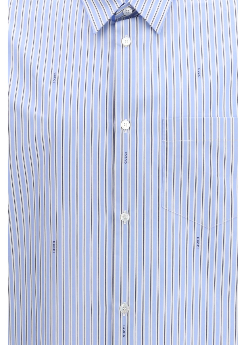 Striped cotton poplin Shirt - Img 3