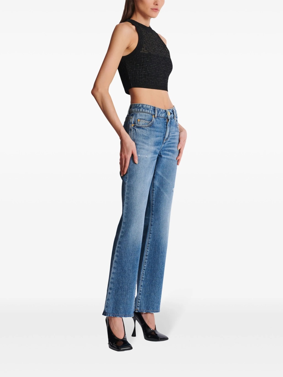 Top tricotat Balmain negru - Img 3