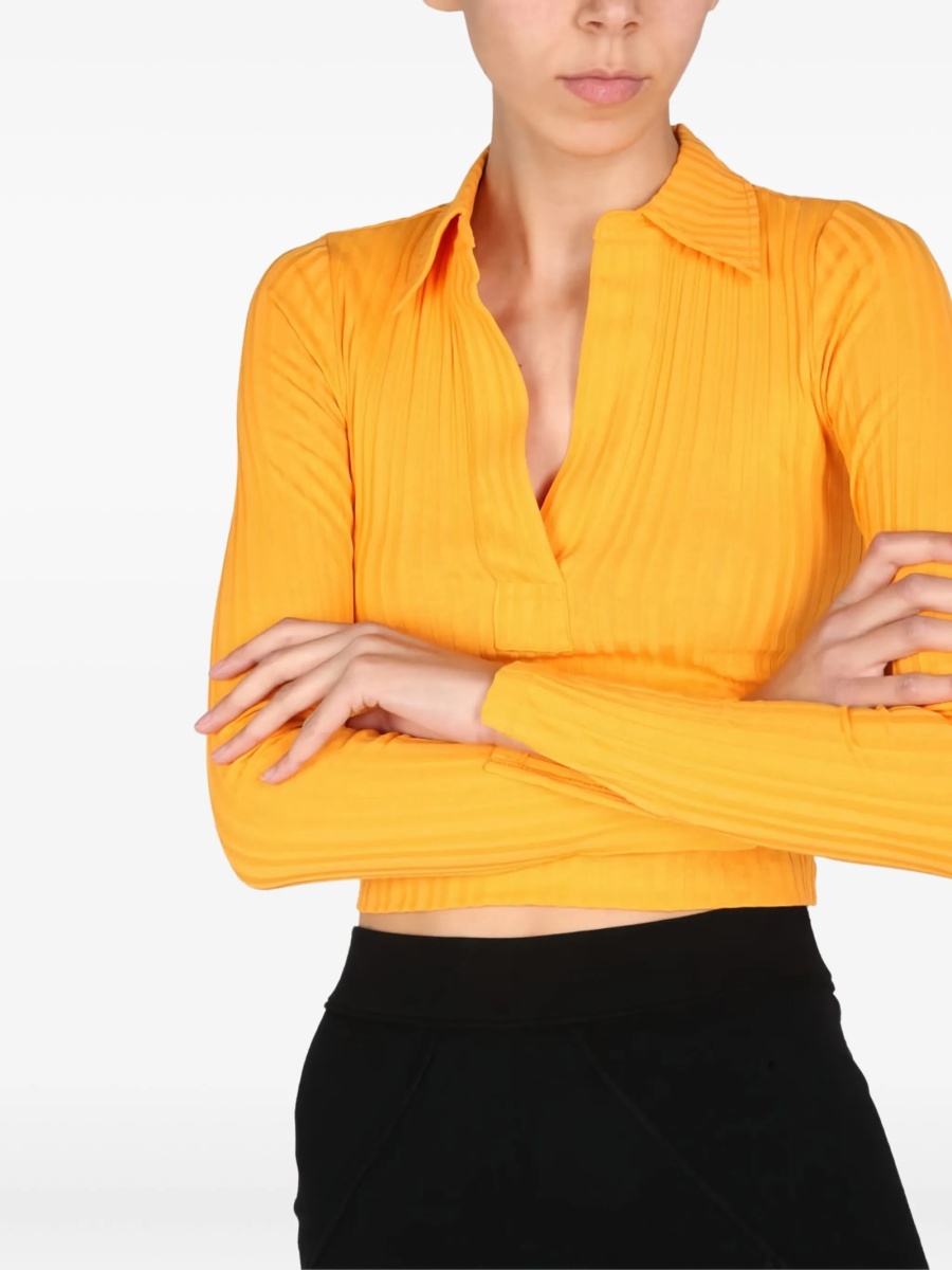 Top tricotat HELMUT LANG galben - Img 4