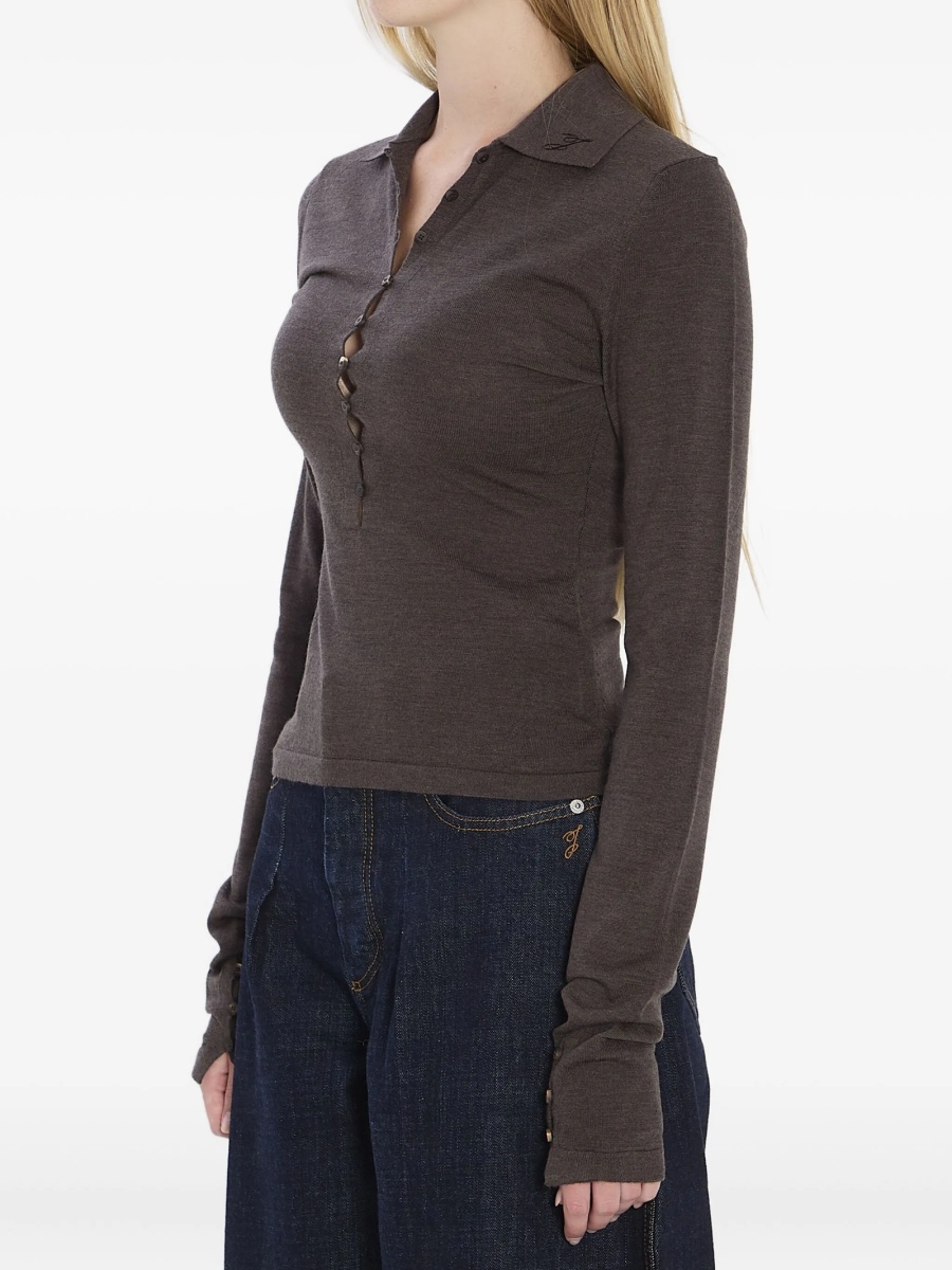 Top tricotat JACQUEMUS maro - Img 3