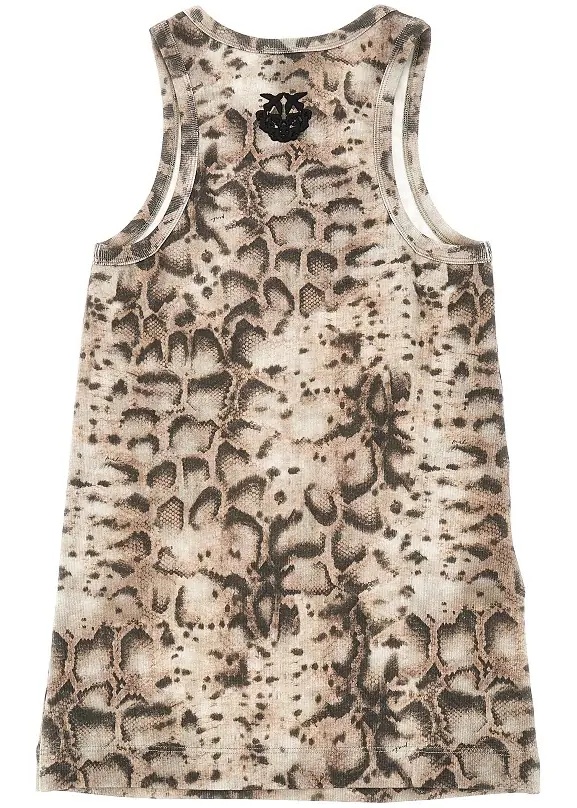 Topuri Animalier print ribbed tank top - Img 2