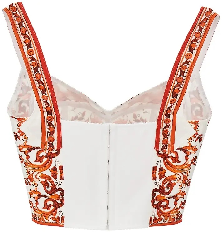 Topuri Charmeuse top with Maiolica print - Img 3