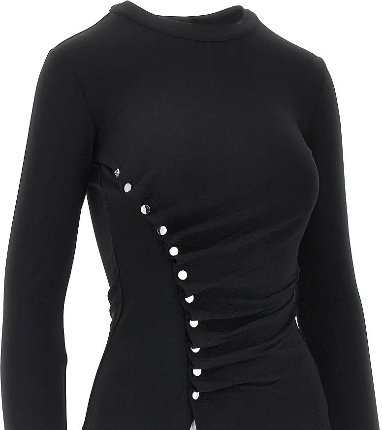 Topuri Draped jersey top with press-studs - Img 2