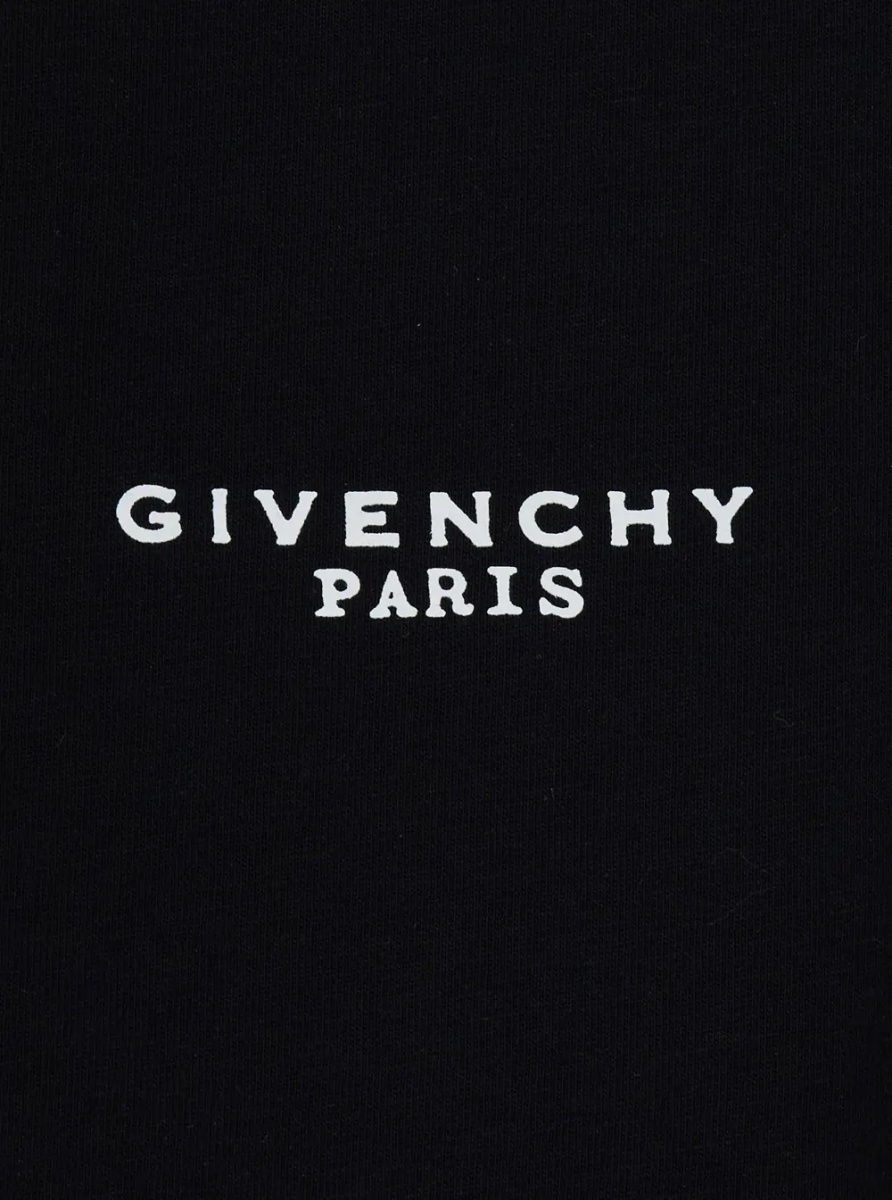 Tricou Black Long sleeve T-shirt with logo lettering on the front in cotton Boy - Img 3