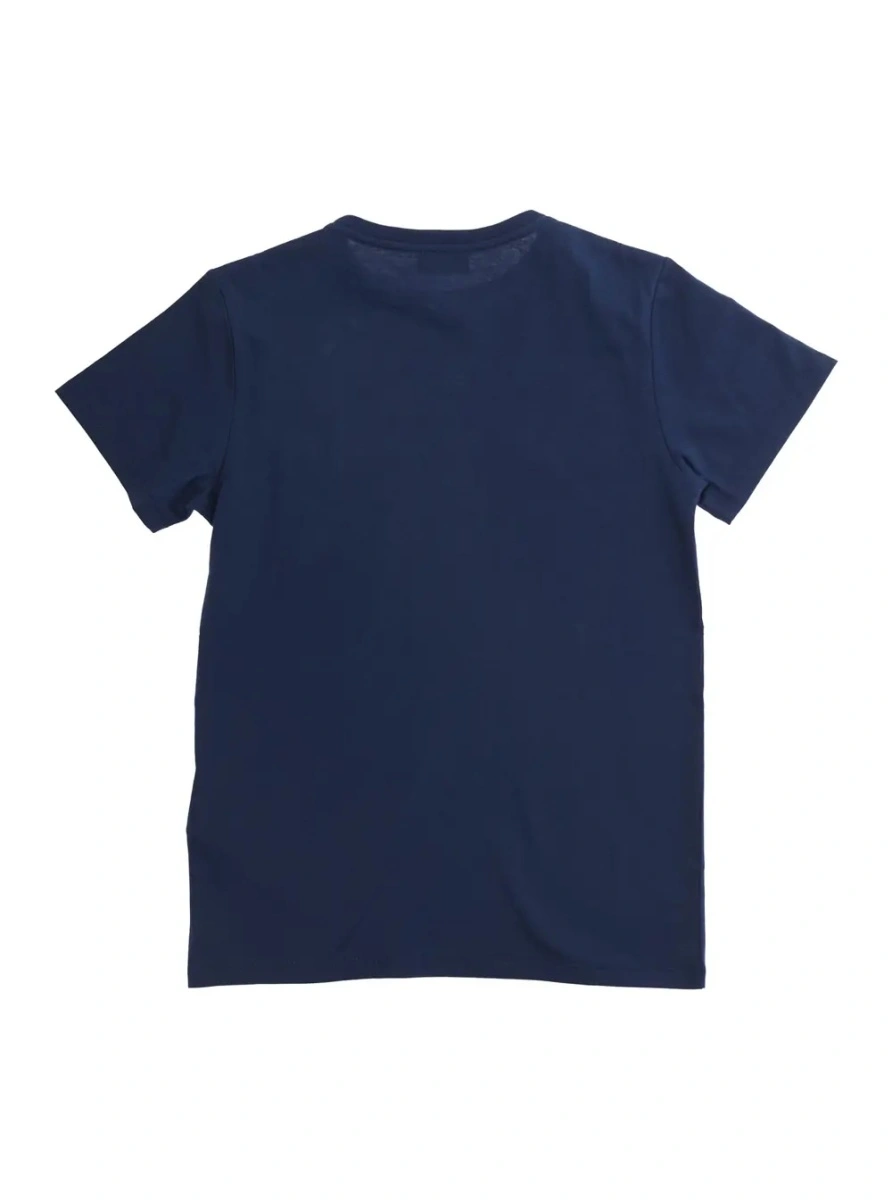 Tricou Blue T-Shirt with Logo Lettering on the Front for Kids - Img 2