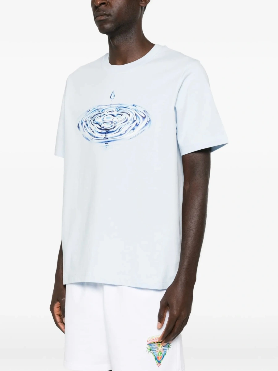Tricou Casablanca albastru din bumbac - Img 5