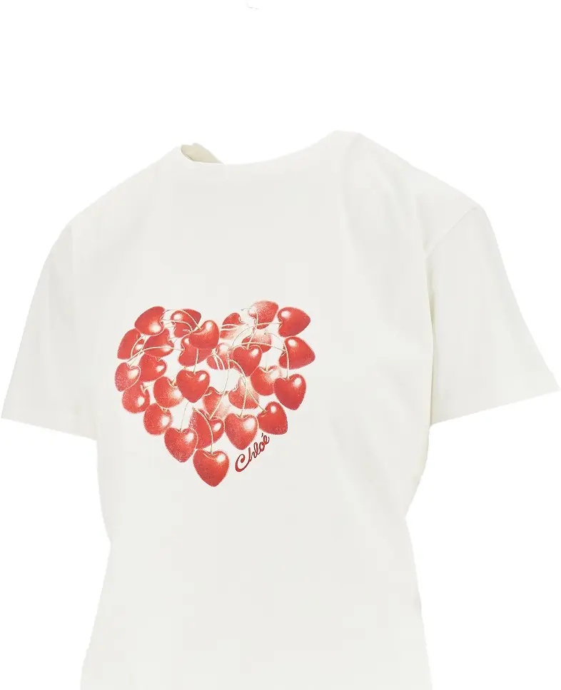 Tricou Cherry Heart print T-shirt - Img 2