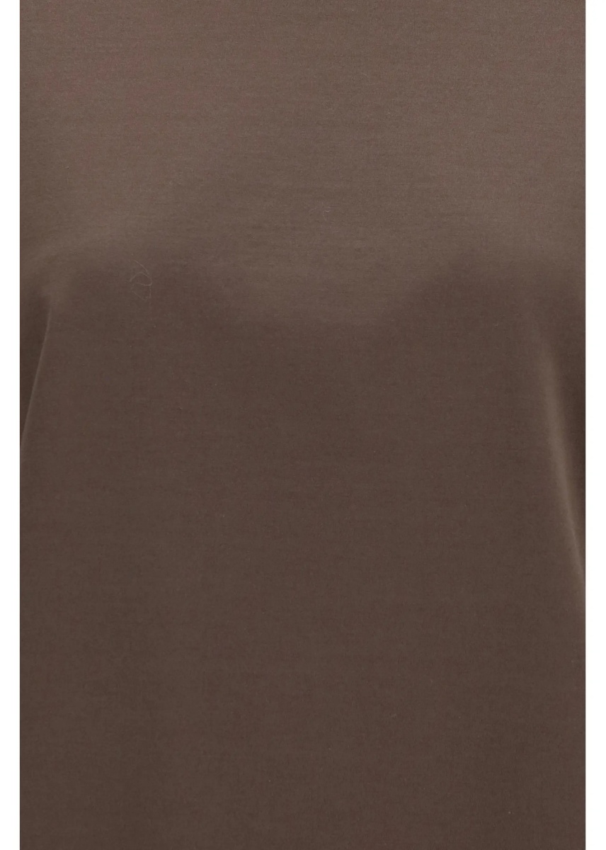 Tricou Cotton T-shirt with sheer sleeves and side panels - Img 3