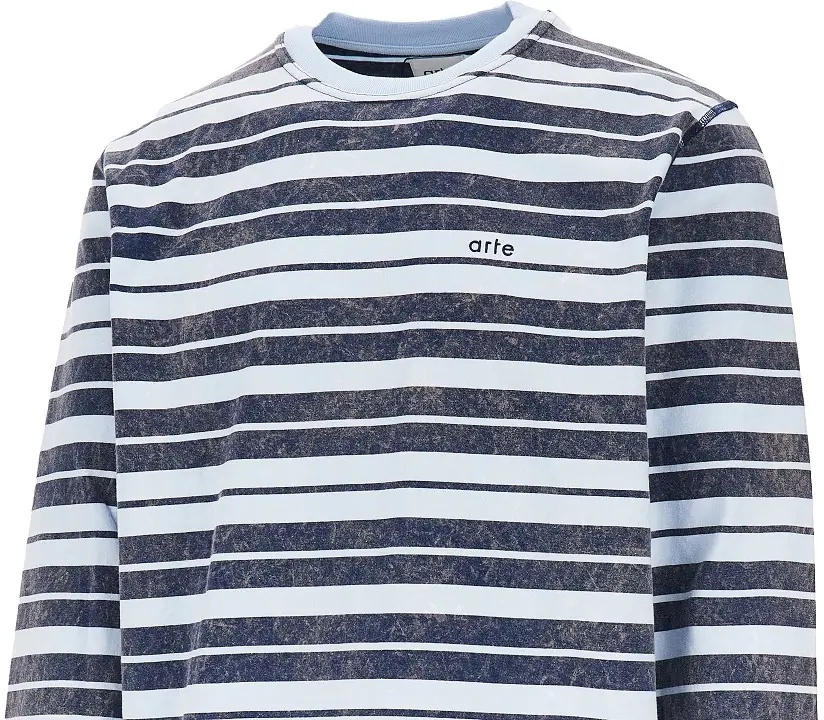 Tricou Cotton T-shirt with striped motif - Img 2