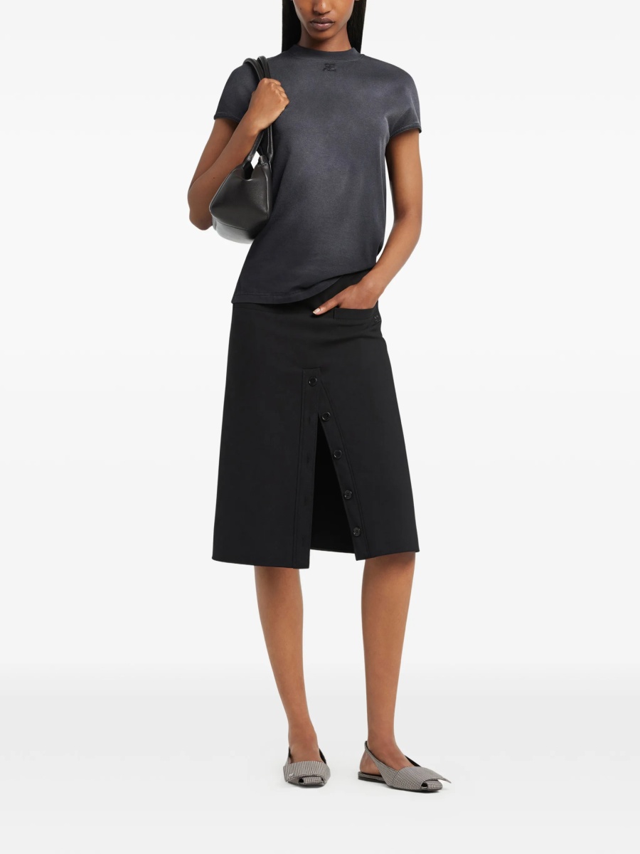 Tricou COURRÈGES gri din bumbac - Img 2