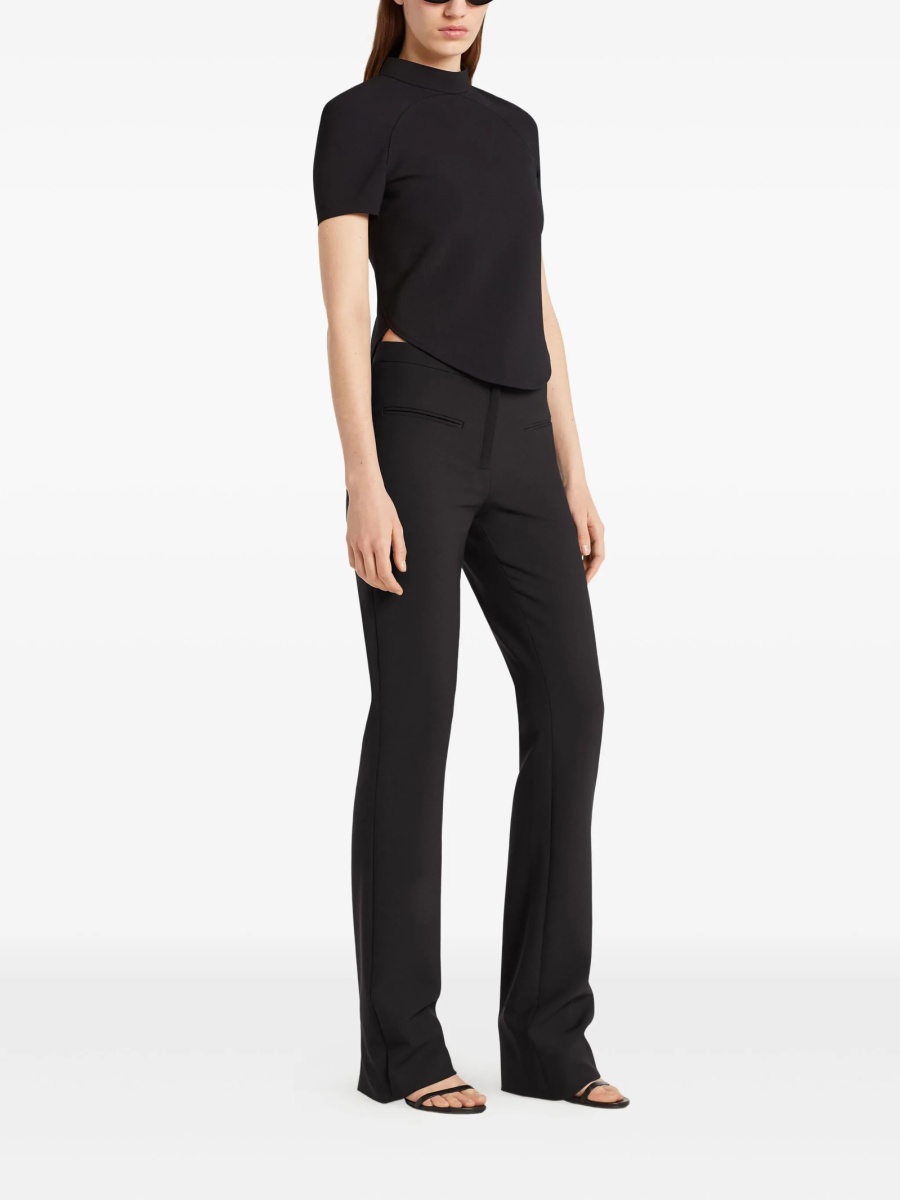 Tricou COURRÈGES negru din lana si polyester - Img 3