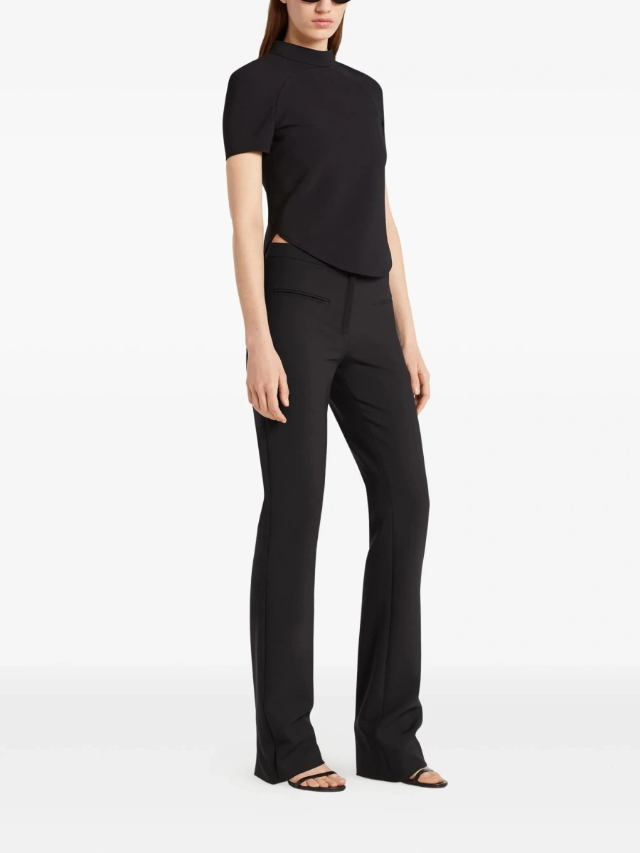 Tricou COURRÈGES negru din lana si polyester - Img 3