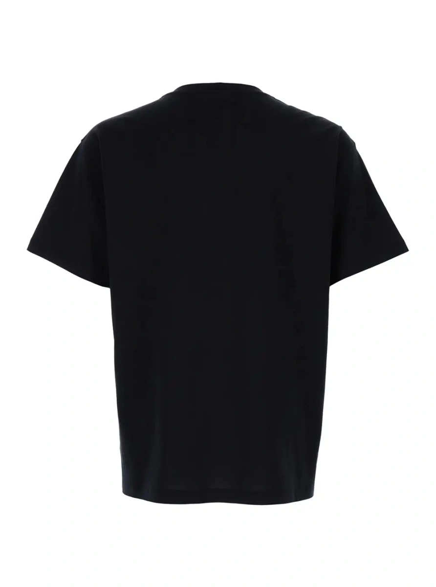Tricou Crew Neck T-Shirt with Triomphe Embroidery and Dropped Shoulders in Black Cotton for Women - Img 2