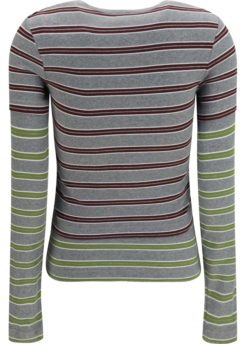 Tricou Double-sleeve striped cotton T-shirt - Img 2
