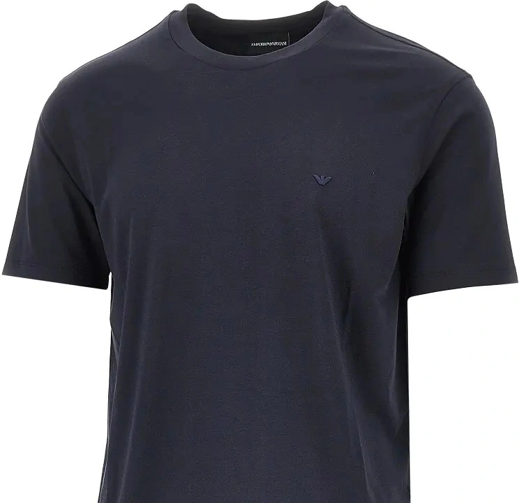 Tricou Emporio Armani albastru din modal - Img 2