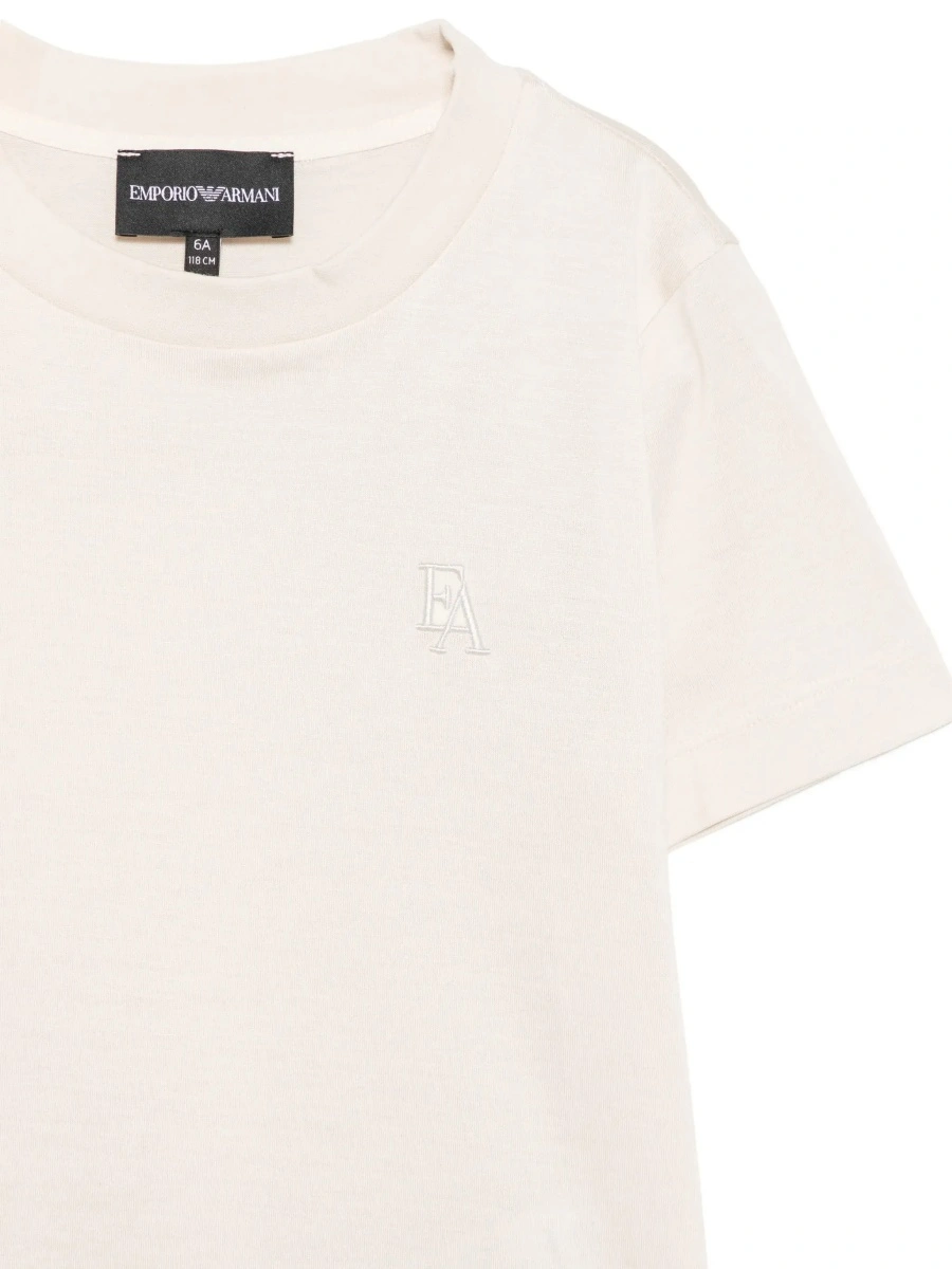 Tricou EMPORIO ARMANI KIDS alb din bumbac - Img 5