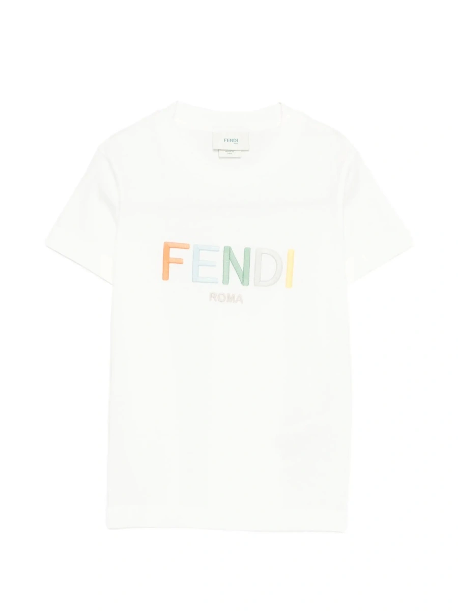 Tricou Fendi alb din bumbac - Img 6
