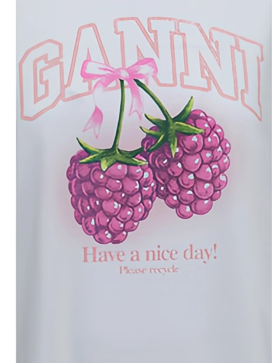 Tricou Ganni alb - Img 3