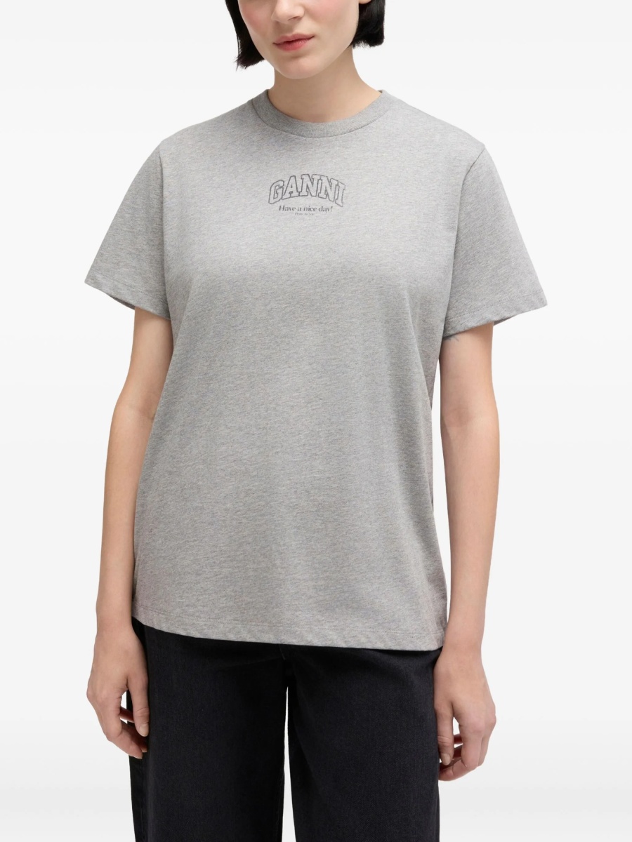 Tricou Ganni gri - Img 3