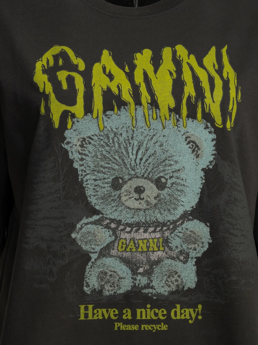 Tricou Ganni gri - Img 5