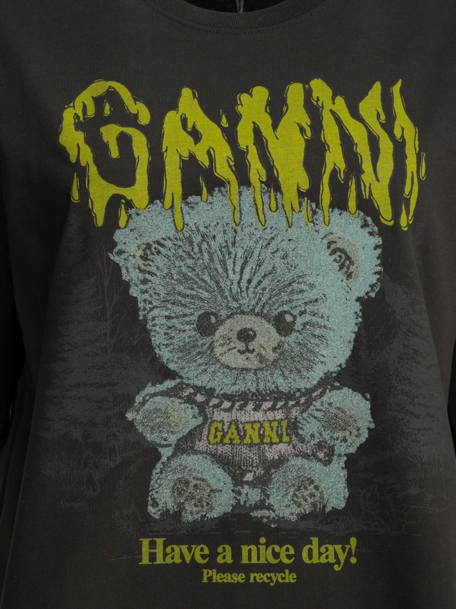 Tricou Ganni gri - Img 5