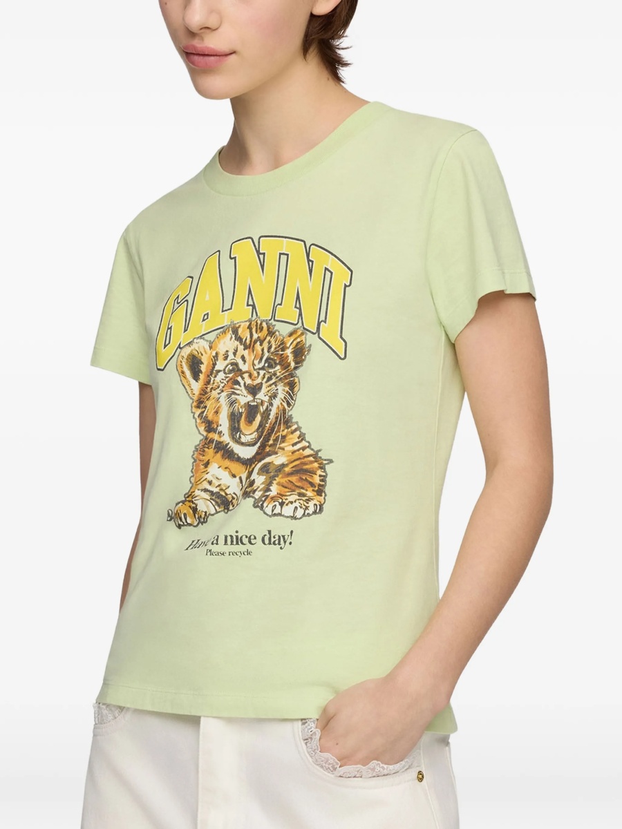 Tricou Ganni verde - Img 3