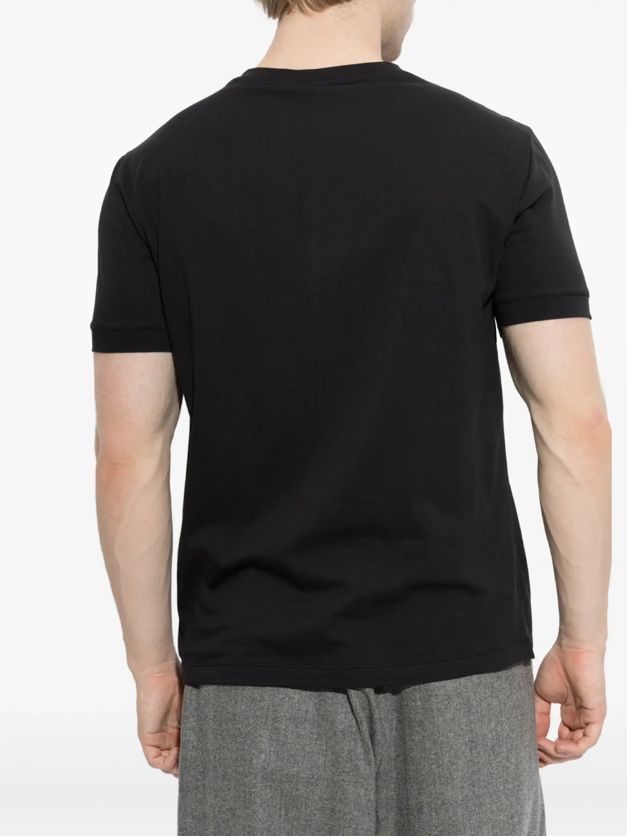 Tricou Giorgio Armani negru din bumbac - Img 6