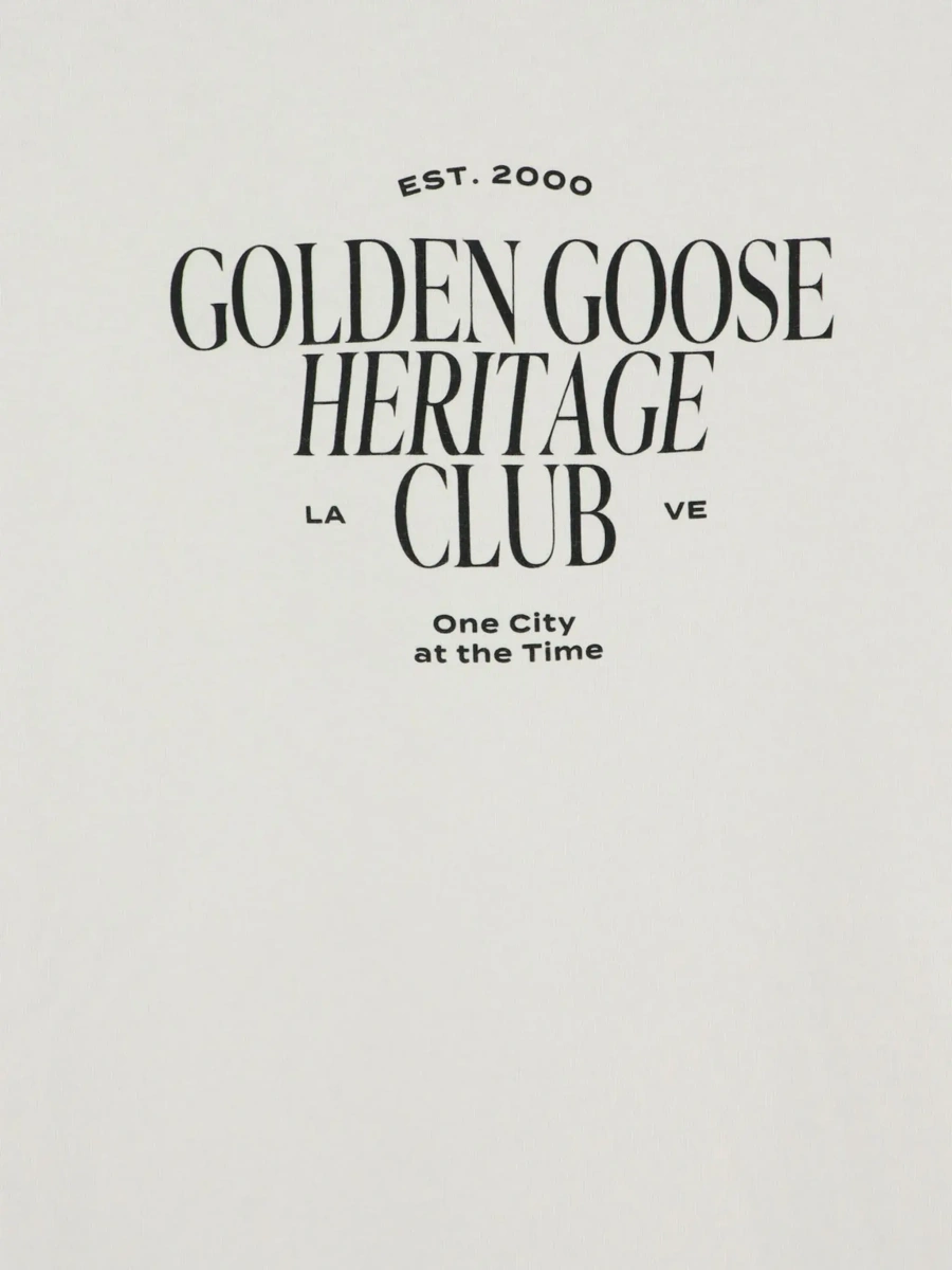 Tricou Golden Goose alb din bumbac - Img 5